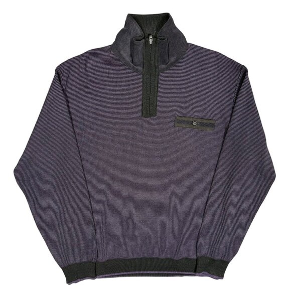 Serica Other - Vintage Serica Merino Wool Knit Sweater 1/4 Zip Made in Italy Purple XL